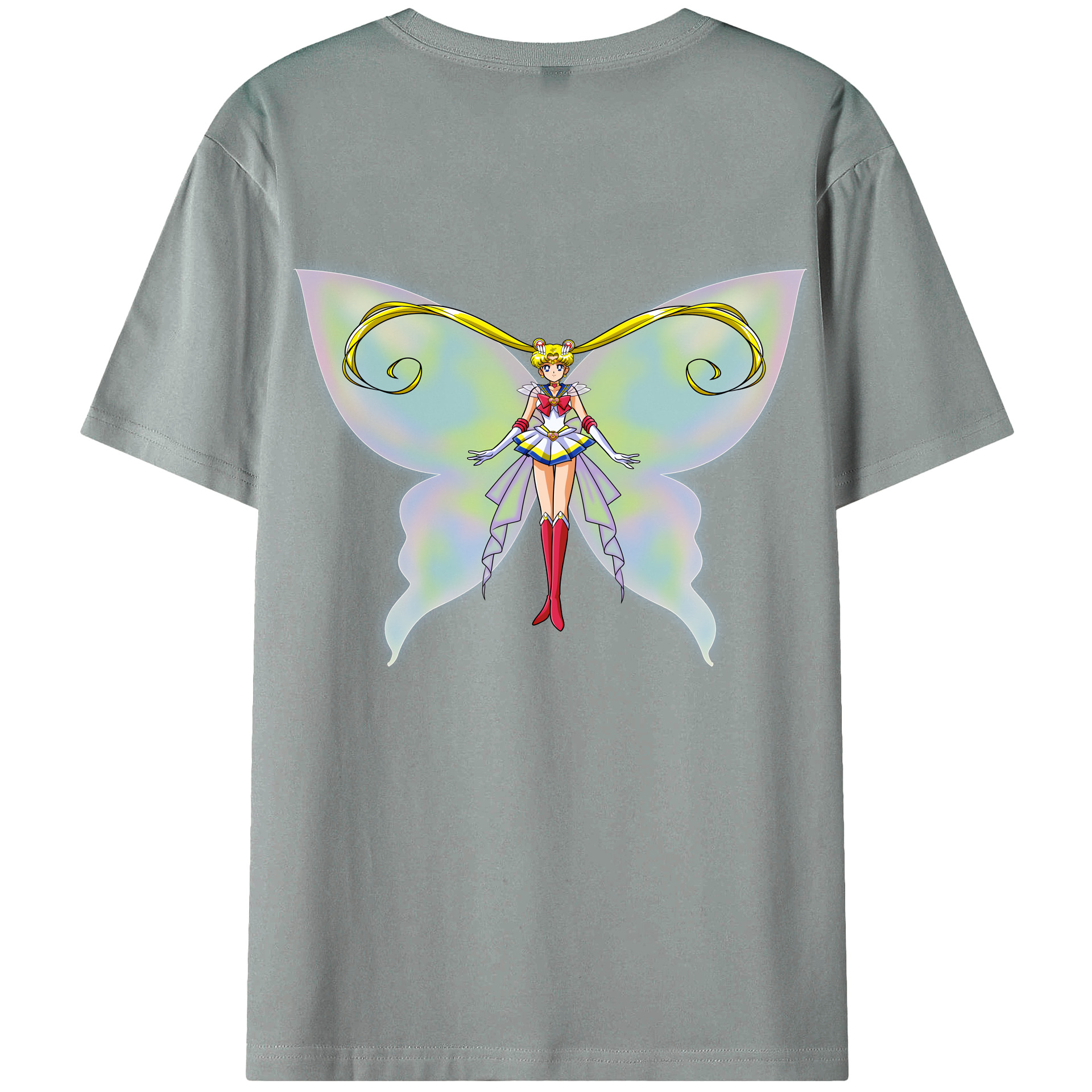 （画像用） 美少女戦士セーラームーン 月野 うさぎ つきの うさぎ Sailor Moon Tsukino Usagi 綿100％ メンズ半袖Tシャツ（バックプリント） 通気性
